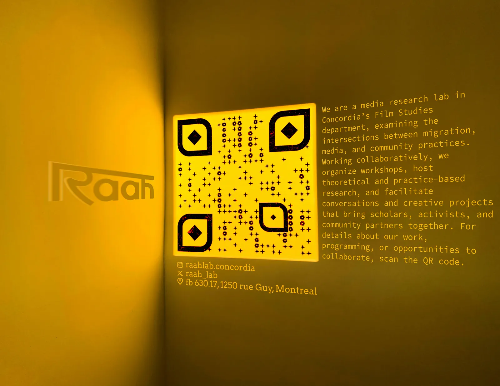 poster for Raah lab